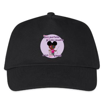 Ich bin nicht perfekt, aber ich kann nähen - Kinder Basecap - Schwarz - Vorne