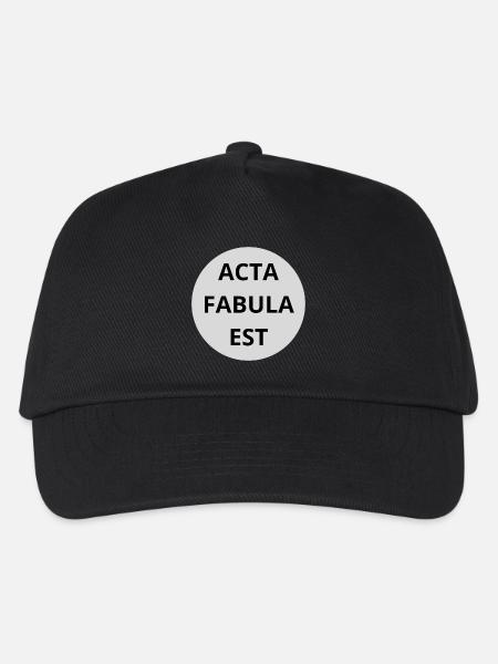 Acta Fabula Est - Kinder Basecap - Schwarz