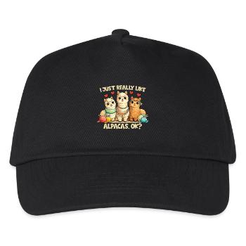I just like alpacas very much – sweets, - Kids’ Baseball Cap - black - Front