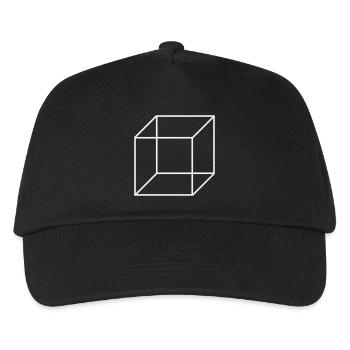 Geometric Wire Cube - Kids’ Baseball Cap - black - Front