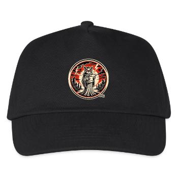 Clever Owl with Letter - Kids’ Baseball Cap - black - Front
