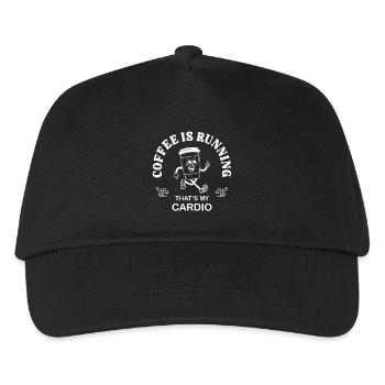 Coffee Is Running – Coffee Drinker Saying retro - Kids’ Baseball Cap - black - Front
