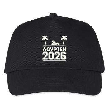 Ägypten 2026 Silhouette - Kinder Basecap - Schwarz - Vorne