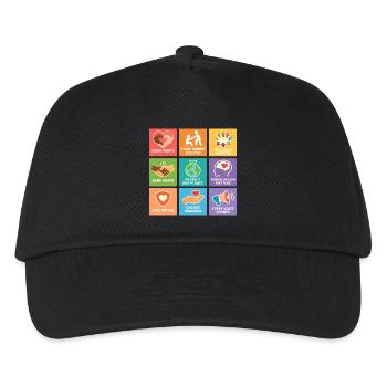 Menschenrechte Gleichheit Inklusion Statement - Kinder Basecap - Schwarz - Vorne