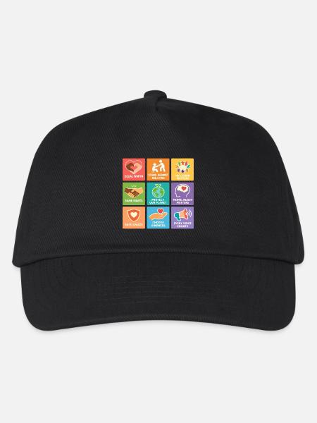 Menschenrechte Gleichheit Inklusion Statement - Kinder Basecap - Schwarz