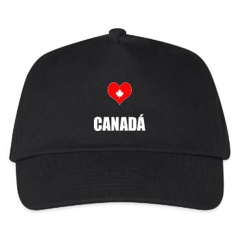 Kanada - Kinder Basecap - Schwarz - Vorne