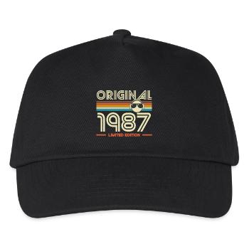 Originalausgabe von 1987 Retro - Kinder Basecap - Schwarz - Vorne