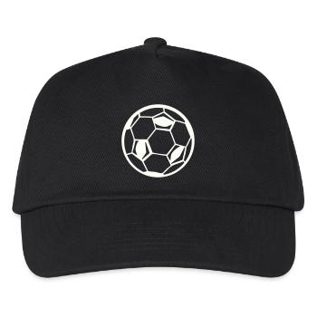 Soccer Fußball - Kinder Basecap - Schwarz - Vorne
