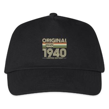 Originale Retro-Kassette von 1940 Limited - Kinder Basecap - Schwarz - Vorne