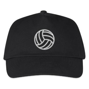 Volleyball Kreis-Muster - Kinder Basecap - Schwarz - Vorne