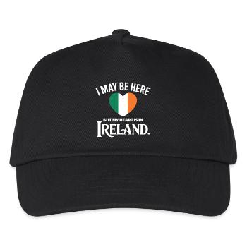 Ireland Heartbeat Design - Kids’ Baseball Cap - black - Front