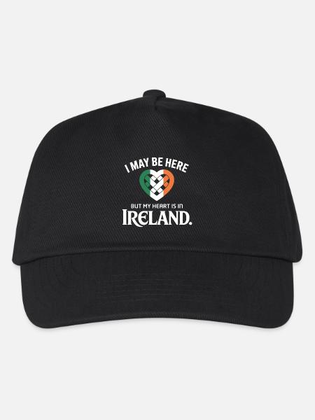 Herz in Irland Stolz Tee - Kinder Basecap - Schwarz