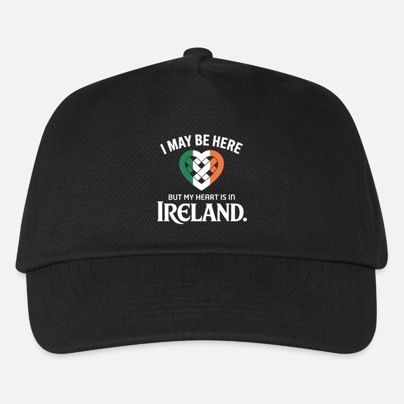 Herz in Irland Stolz Tee - Kinder Basecap - Schwarz