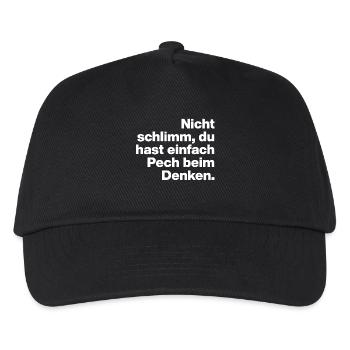 DU HAST HALT PECH BEIM DENKEN.. SARKASMUS GESCHENK - Kinder Basecap - Schwarz - Vorne
