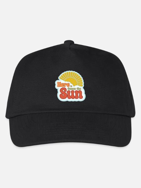 Here Comes the Sun – 60s retro - Kids’ Baseball Cap - black