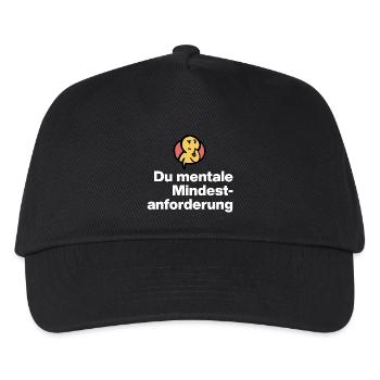 YOU MENTAL MINIMUM DEMAND. SARCASM GIFT - Kids’ Baseball Cap - black - Front