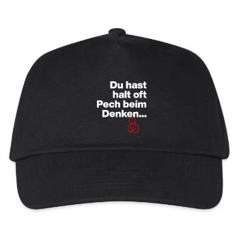 DU HAST HALT PECH BEIM DENKEN.. SARKASMUS GESCHENK - Kinder Basecap - Schwarz - Vorne