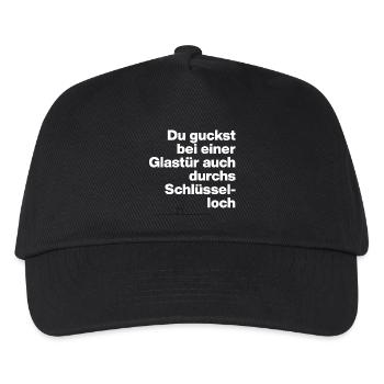 GLASS DOOR ALSO PEEKING THROUGH THE KEYHOLE, STUPID - Kids’ Baseball Cap - black - Front