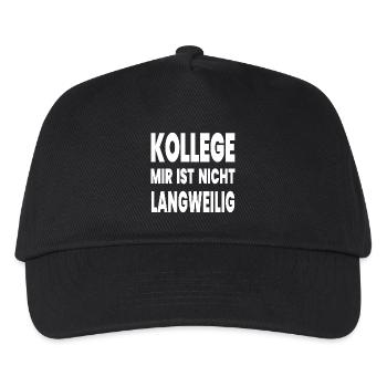 Kollege - Kinder Basecap - Schwarz - Vorne