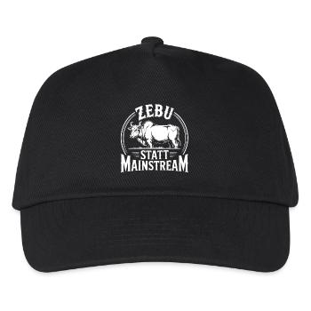Zebu instead of mainstream - Kids’ Baseball Cap - black - Front