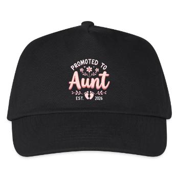 Aunt 2026 Aunt 2026 Promoted to Aunt 2026 - Kids’ Baseball Cap - black - Front