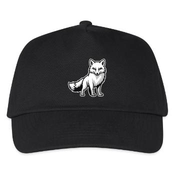 Arctic Fox Arctic White Animal Nature Logo - Kids’ Baseball Cap - black - Front