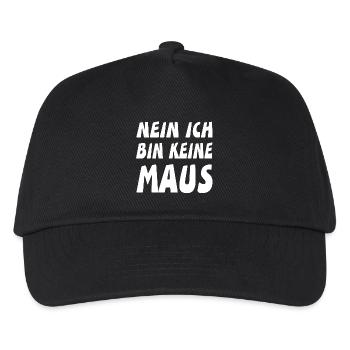 Maus - Kinder Basecap - Schwarz - Vorne
