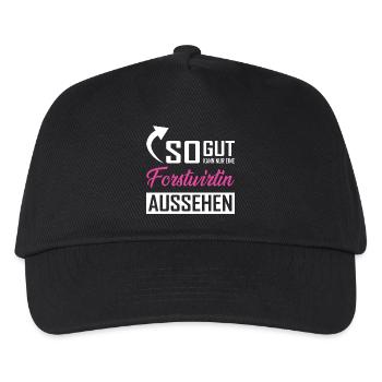 So gut kann nur eine Forstwirtin aussehen - Kinder Basecap - Schwarz - Vorne