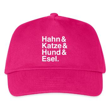 Hahn & Katze & Hund & Esel. - Kinder Basecap - Fuchsia - Vorne