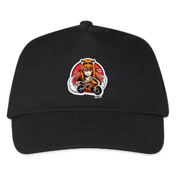 Tiger Rider Motorradmädchen - Kinder Basecap - Schwarz - Vorne