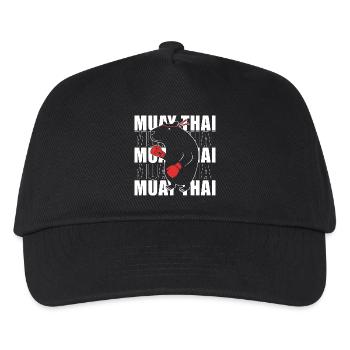 Thai boxing kickboxer kickboxing Muay thai - Kids’ Baseball Cap - black - Front
