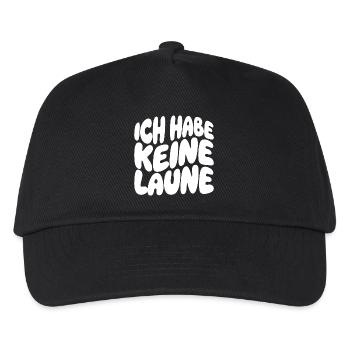 Ich Habe Keine Laune Retro Schrift - Kinder Basecap - Schwarz - Vorne