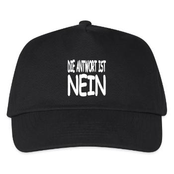 Nein - Kinder Basecap - Schwarz - Vorne