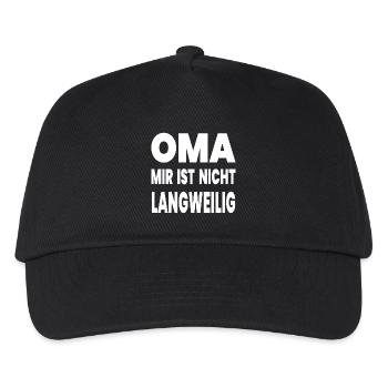 Oma - Kinder Basecap - Schwarz - Vorne
