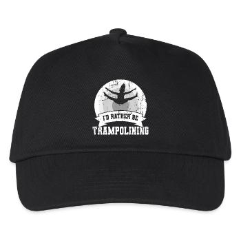I'd rather jump on the trampoline - Kids’ Baseball Cap - black - Front