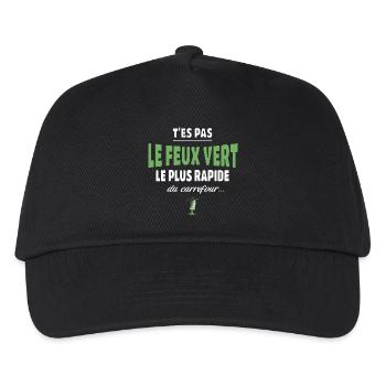 T’es pas le feu vert le plus rapide – Vanne - Casquette de baseball Enfant - noir - Devant