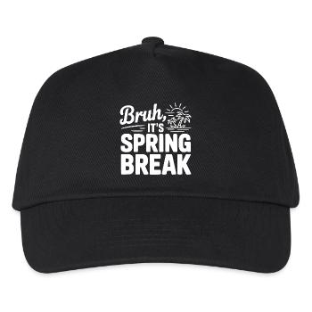 Bruder, es ist Frühlingsferien - Kinder Basecap - Schwarz - Vorne