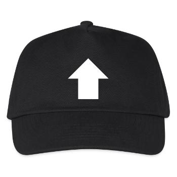 Panneau flèche vers le haut - Casquette de baseball Enfant - noir - Devant