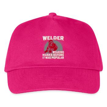 Schweißer Humor Masken Vorher Beliebt - Kinder Basecap - Fuchsia - Vorne