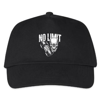 No Limit Skull Kraft-Design - Kinder Basecap - Schwarz - Vorne
