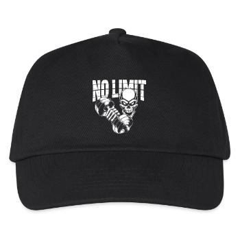 No Limit Skull Bodybuilding - Kinder Basecap - Schwarz - Vorne