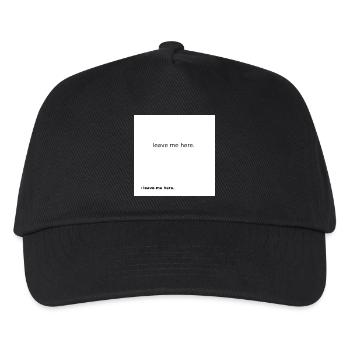 Leave Me Here Minimal Statement Shirt - Kinder Basecap - Schwarz - Vorne