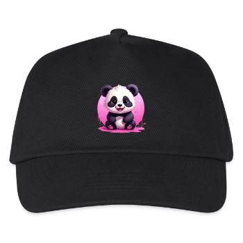 cute panda - Kids’ Baseball Cap - black - Front
