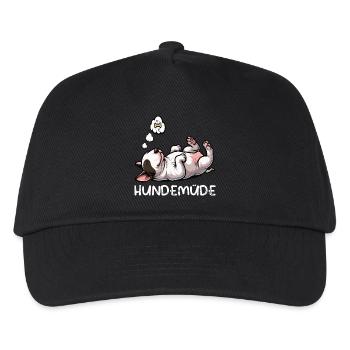 Hundemüde Miniatur Bullterrier Bully Bullterrier - Kinder Basecap - Schwarz - Vorne