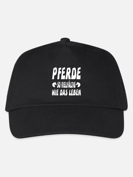 Pferde - Kinder Basecap - Schwarz