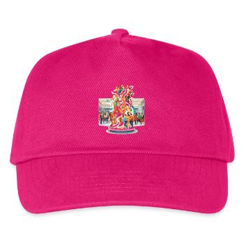 Farbwirbel Begegnungen Skulptur - Kinder Basecap - Fuchsia - Vorne