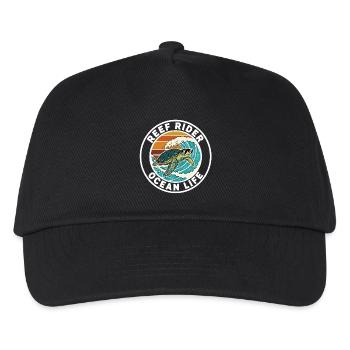 Surf Reef Rider Ocean Life Turtle - Kids’ Baseball Cap - black - Front