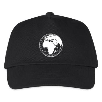 Globe Earth Modern Minimalist - White - Kids’ Baseball Cap - black - Front