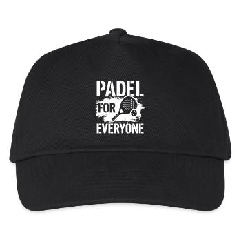 Padel for Everyone Sport Community Lifestyle - Kinder Basecap - Schwarz - Vorne