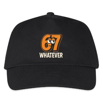 Six Seven Whatever Italian Brainrot Humor Meme  - Kinder Basecap - Schwarz - Vorne